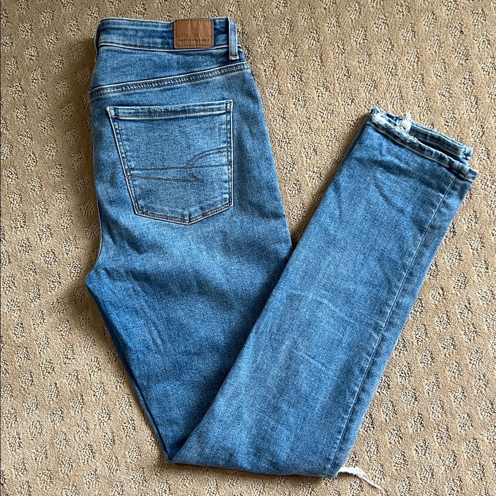 American Eagle AEO  High Rise Skinny Jeans long Tall 32 Inseam